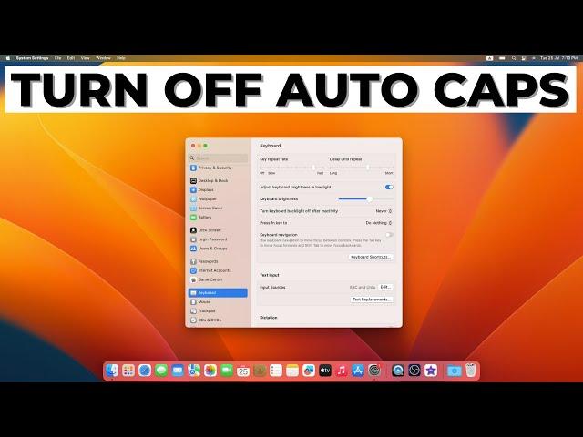 How to Turn Off Auto Caps on MacBook