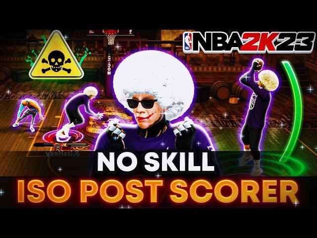 USING MY GLITCHED NO SKILL BUILD! BEST POST SCORER BUILD THAT CAN DRIBBLE ON NBA2K23!!