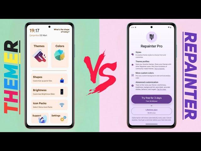 Project Themer VS Repainter | Best Android MOD for you in 2022?