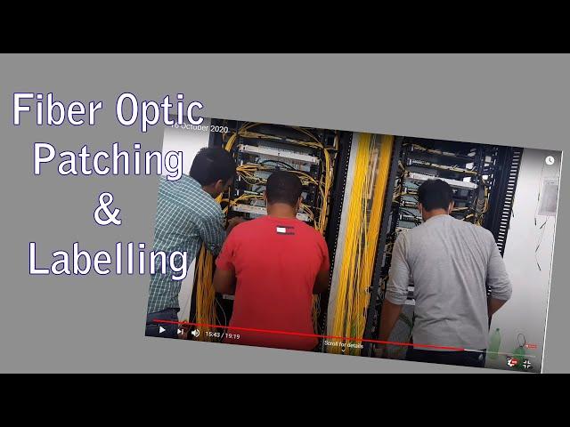 How to patch fiber Optic Cable for 42U Rack | Patching | Labelling