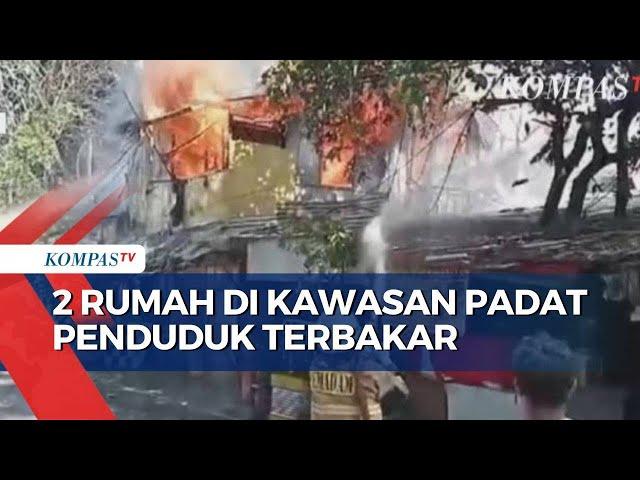 Dua Rumah di Gambir Hangus Terbakar, 17 Unit Mobil Damkar Dikerahkan ke Lokasi