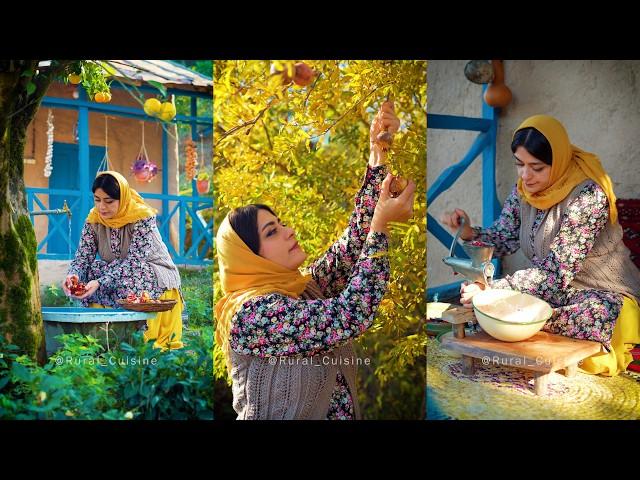 Picking Sour Wild Pomegranates | Making a Traditional Stew with Them