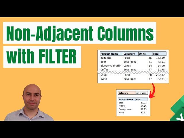 Excel FILTER: Non-Adjacent Columns Dynamic Array Formula