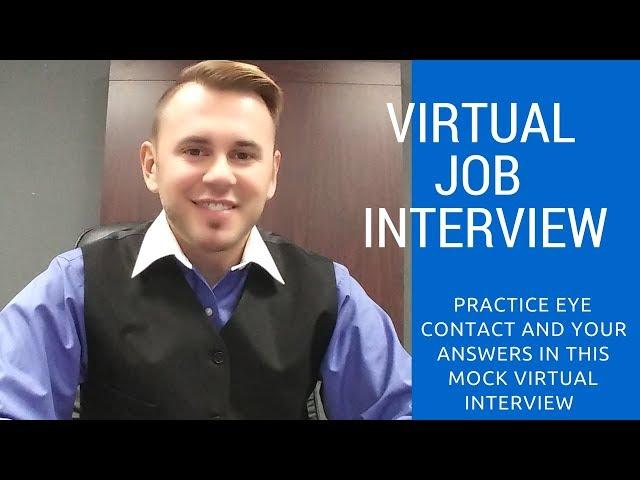 VIRTUAL MOCK JOB  INTERVIEW   VR    - practice eye contact and answers -