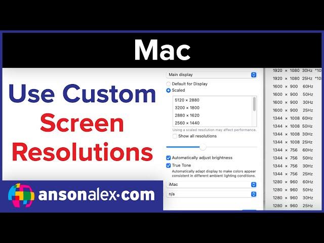 Use Custom Screen Resolutions on Mac | Tutorial