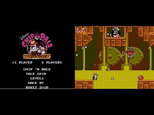 Chip & Dale: Tale Spin Levels (Hack of Disney's Chip 'n Dale: Rescue Rangers) NES -  Walkthrough