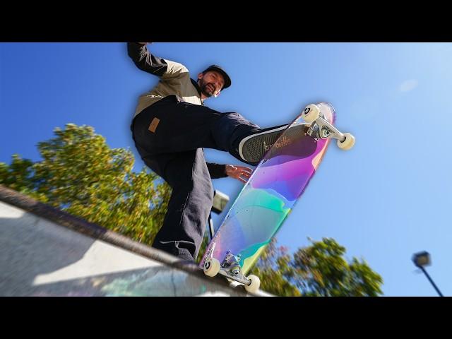 STAINED GLASS SKATEBOARD!? YOU MAKE IT WE SKATE IT