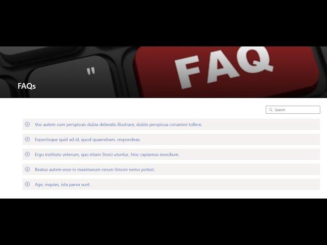 Make  FAQs / Accordion with any SharePoint List