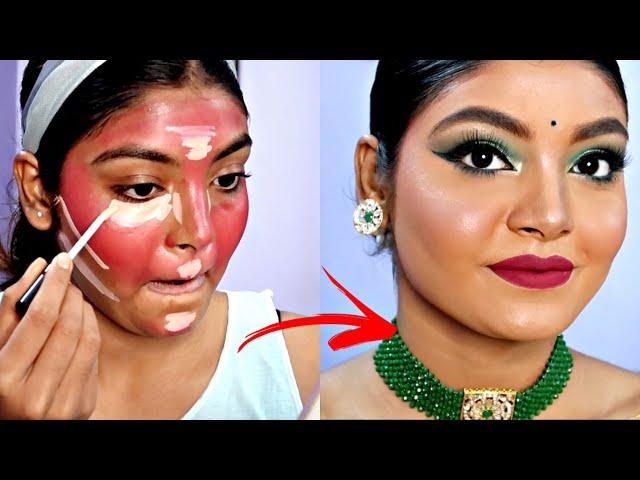 Indian Wedding guest makeup tutorial ️ || Style n tips by puja