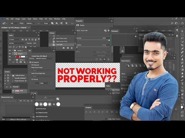 Photoshop NOT WORKING Properly? DO THIS!!