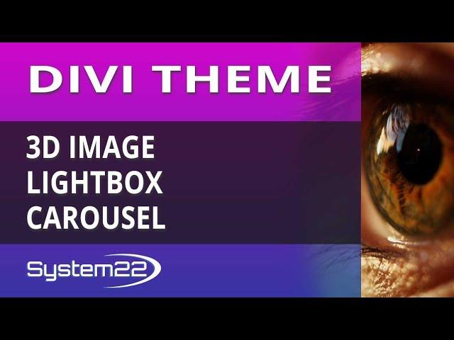 Divi Theme 3D Image Lightbox Carousel