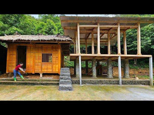 Beautiful girl builds a completed staircase, pours soil to raise the kitchen high - Phùng Thị Chài