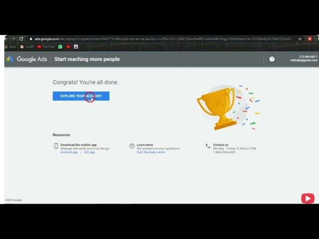 Create Google Adwords Account | how to create google ads account