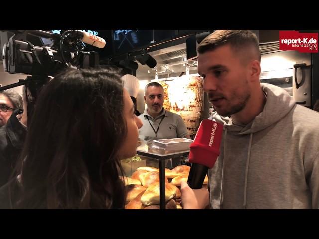 Eröffnung Mangal Döner - Lukas Podolski im Interview