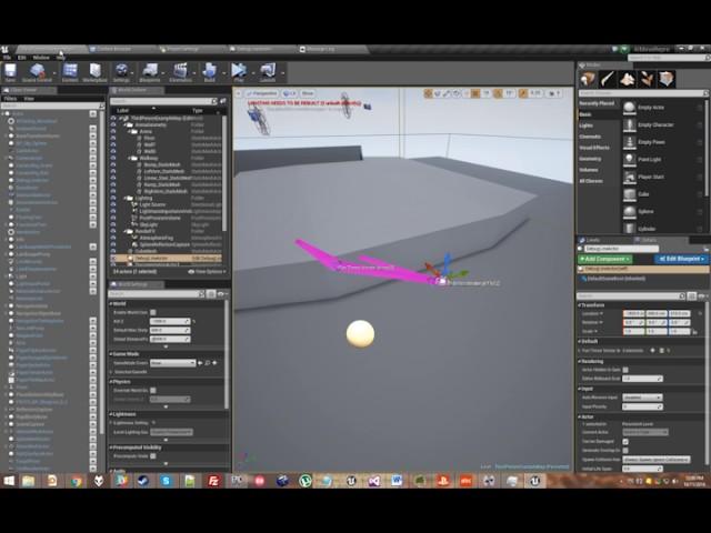 UE4 tute: Drawing debug lines with constructionscript