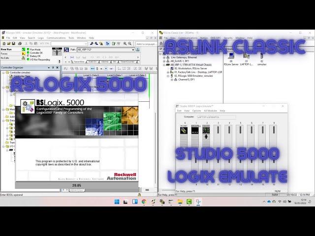 Part 5 | Simulation and download program | RsLogix5000 | RsLink Classic | Studio 5000 Logix emulate