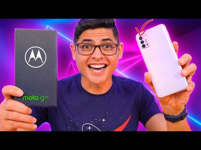 CHEGOU! Motorola MOTO G30 - vamos OLHAR ele mais de PERTO? Unboxing e Impressões