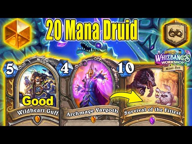 20 Mana Druid 8.0 Deck Builds A Massive Fancy Wall At Whizbang's Workshop Mini-Set | Hearthstone