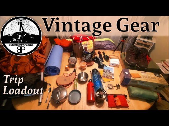 Backpacking with Vintage Gear (Part. 1): Gear Loadout