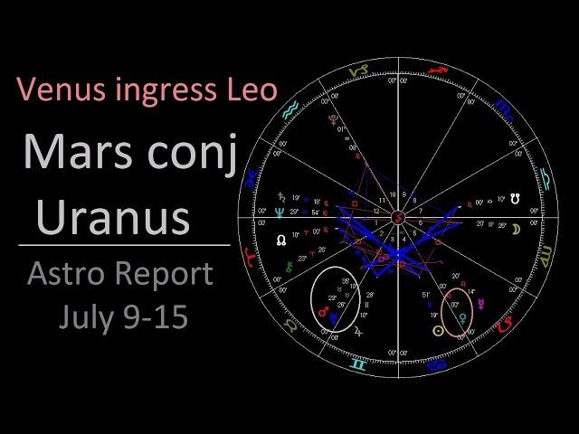 Astrology July 9-15 2024 -Venus/Neptune -Venus ingress Leo -Venus opp Pluto - Mars/Uranus +