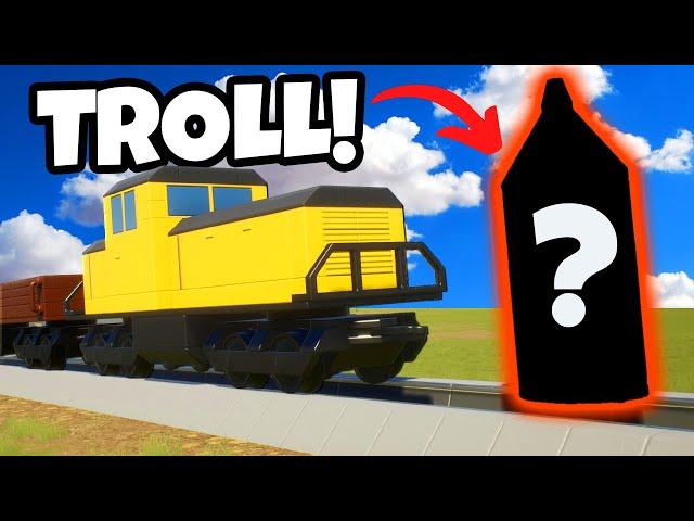 We TROLLED OB With a FAKE Lego Train Stopping Device in Brick Rigs!