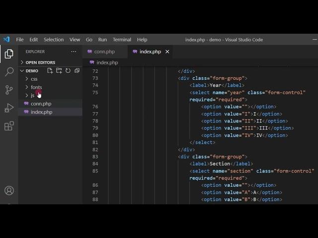 Exporting the Table Data to Excel in PHP Tutorial DEMO