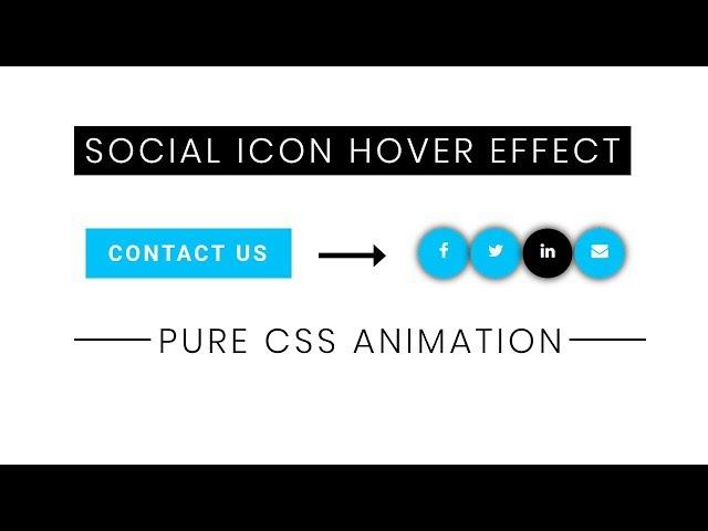 Awesome Social Media Icon hover effect using HTML CSS