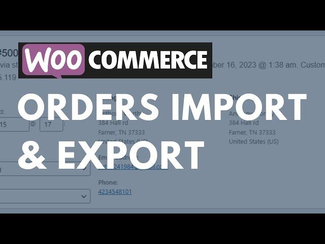 How To Woocommerce Order Export Import In Wordpress Website 2023