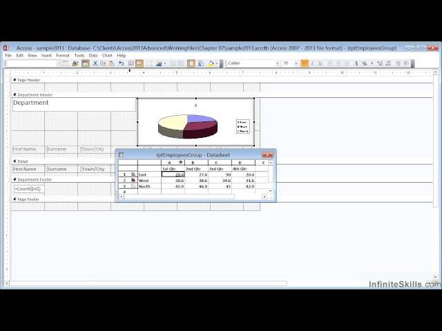 Advanced Microsoft Access 2013 Tutorial | Charts Filtered By The Reports Grouping