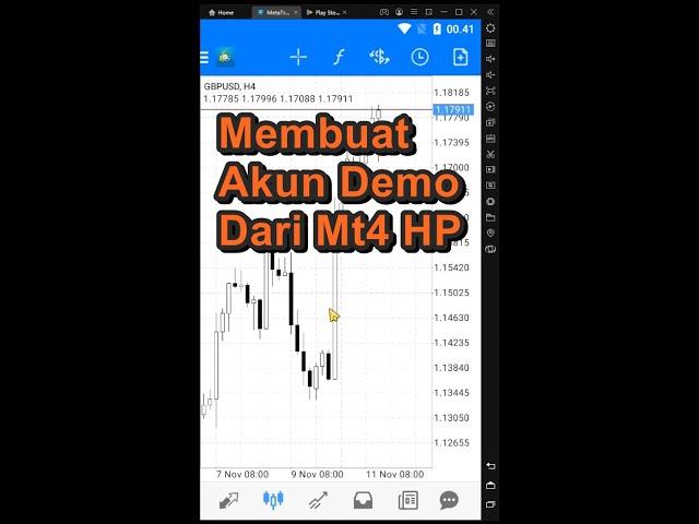 Cara Membuat Akun Demo Forex Dari Metatrader 4 hp #shorts