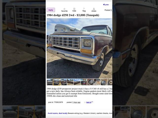 Deal or Steal? - 1984 Dodge D250 Pickup #shorts #carrestorationproject #projectcar #dodgetrucks