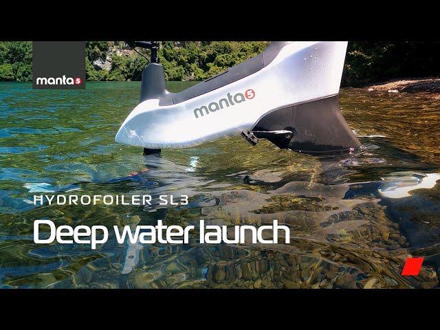 Hydrofoiler SL3 Deep Water Launch | Manta5 Hydrofoil Bikes