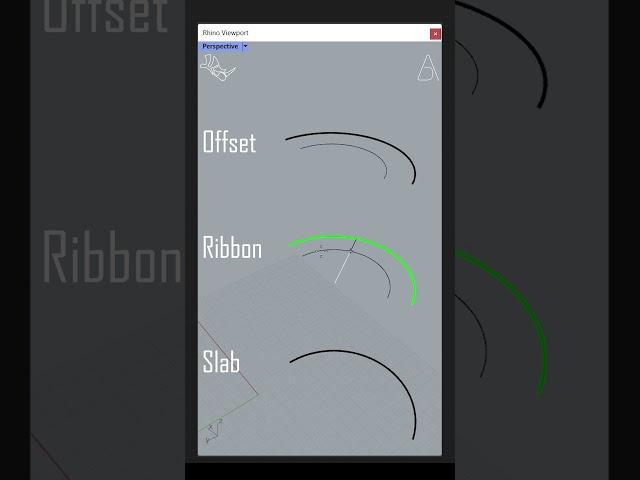 Offset vs Ribbon vs Slab - Rhino Tutorial #design #architecture #3dmodeling #rhino3d