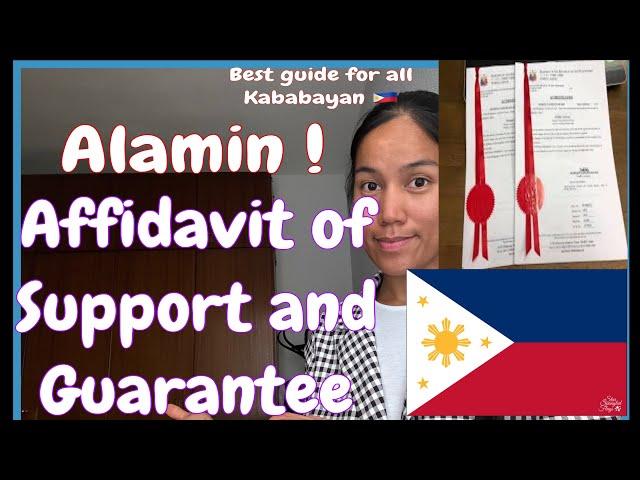 2024 Affidavit of Support Philippine Immigration 