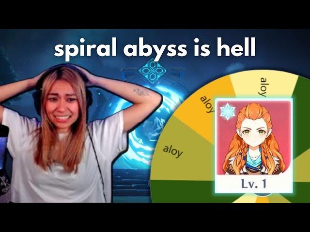 spiral abyss but a wheel picks my team.. because i hate myself