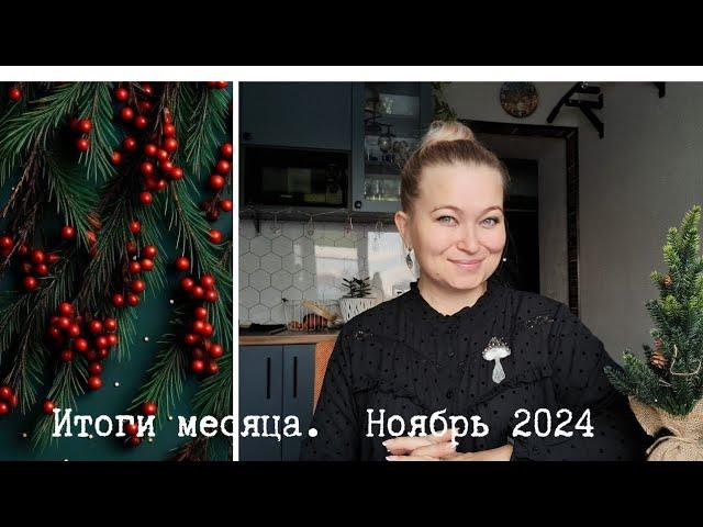 Итоги месяца.  Ноябрь 2024 год. Вяжу, читаю, вышиваю.