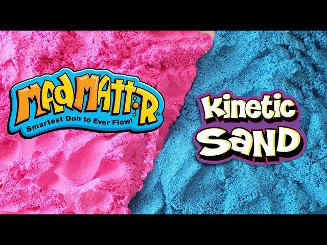 Kinetic Sand vs Mad Mattr Magic Sand DIY Sand Art - CLAY ART TV