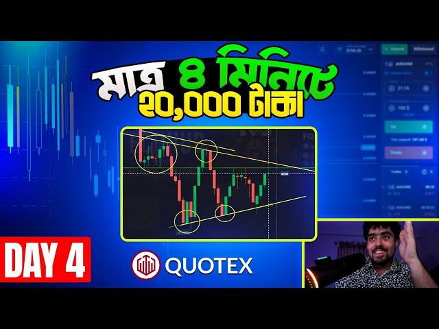 Candlestick Psychology H*ck on Quotex | Quotex Day 4 | Technical Analysis || RG TechHuB | 2023