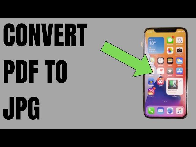 How to CONVERT PDF to JPG in iPhone