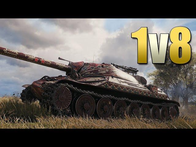 IS-7 alone versus 8 enemies - World of Tanks