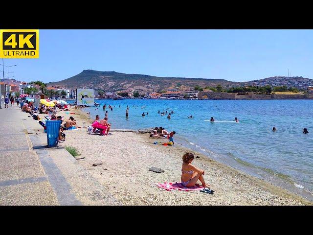 Eski Foça Walking Tour | Foça Sokakları | Foça Sahili | 4K UHD | 39°C | 06.2024