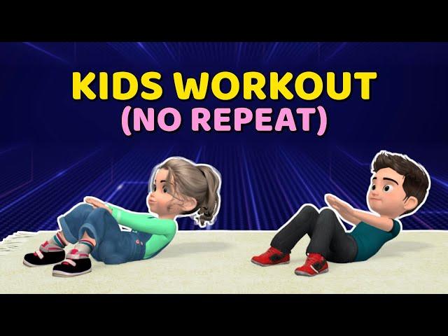 QUICK ABS KIDS WORKOUT (NO REPEAT)