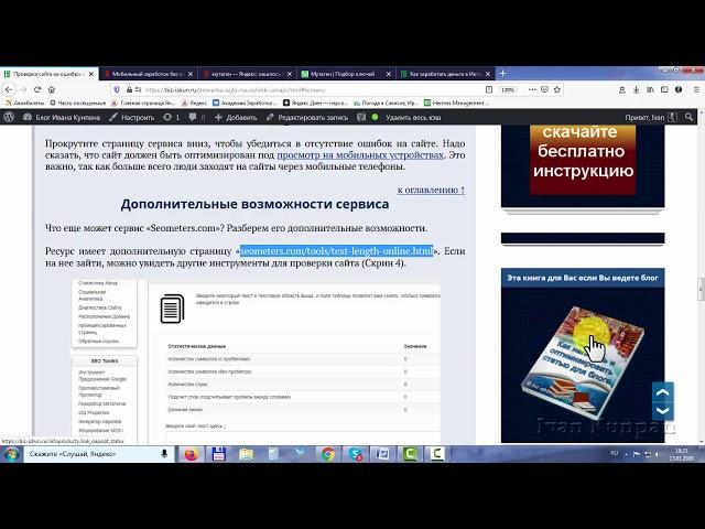 Проверка сайта на ошибки онлайн, бесплатный SEO инструмент