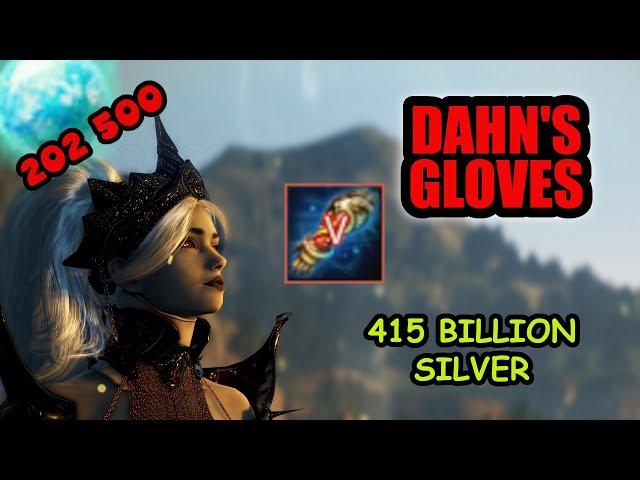 Enhancing Dahn's gloves | 415 billion silver | unluckiest enhancing