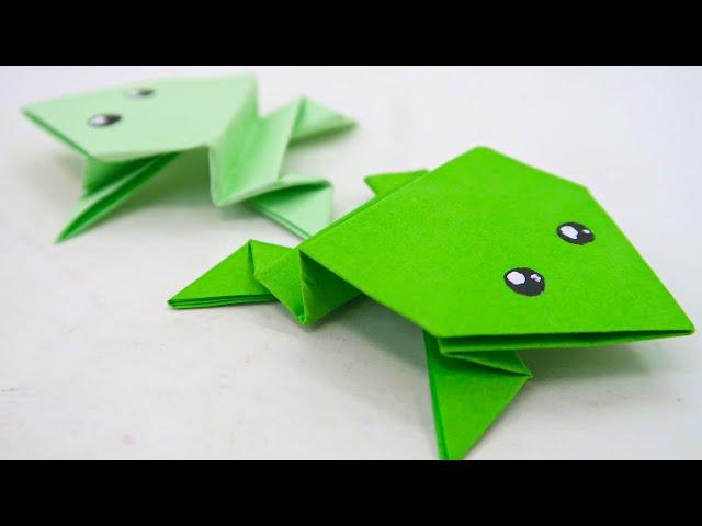 Zıplayan Kurbağa Nasıl Yapılır? / Kağıttan Origami Kurbağa Yapmak/Kağıttan Kurbağa