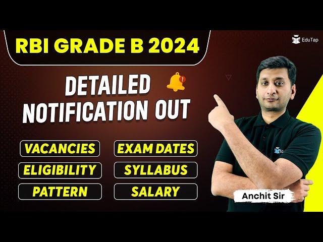 RBI Grade B Notification Out 2024| RBI Grade B Syllabus & Recruitment | Eligibility |Salary |EduTap