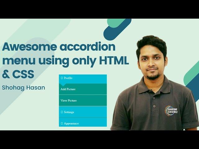Awesome accordion menu using only HTML & CSS