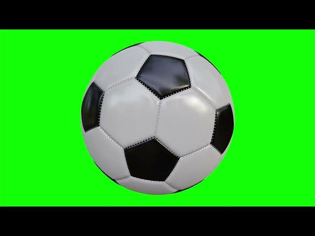 Spinning football animated green screen video footage