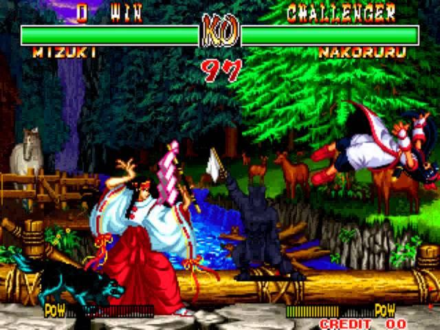 Samurai Shodown 2 [Arcade] - play as Mizuki (demonstration)