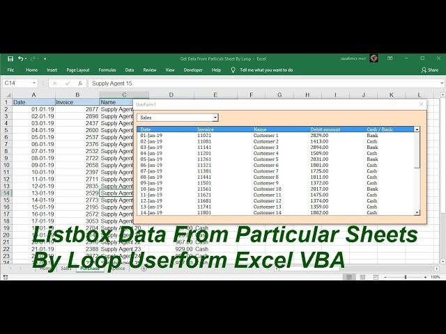 Listbox Data from Particular Sheets Excel VBA